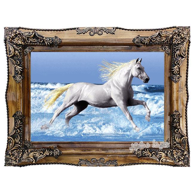 تابلو فرش اسب با قیمت ارزان و کیفیت بالا با رنگبندی زیبا کد 3087