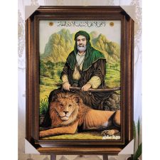 تابلو فرش ماشینی طرح حضرت علی (ع) کد 1465