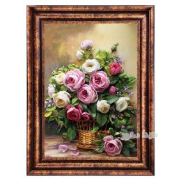 تابلو فرش جدید گل و گلدان بسیار زیبا با قیمت ارزان کد 2597