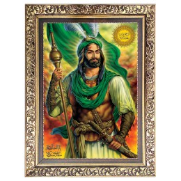 تابلو فرش ماشینی تمثال حضرت ابوالفضل العباس (ع) کد 1555