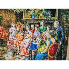 تابلو فرش ماشینی مهمانی پیانو زن کد 4013 از نمای نزدیک - 1