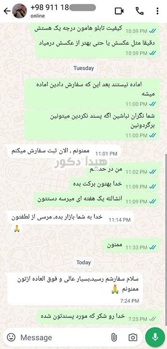 نظرات خریداران تابلو فرش از هیدا دکور - 5