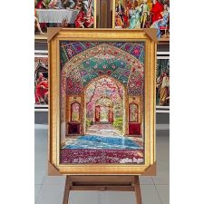 تابلو فرش ماشینی مسجد نصیر الملک شیراز کد 3478