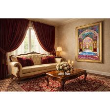 تابلو فرش ماشینی مسجد نصیر الملک شیراز کد 3478 در دکوراسیون منزل
