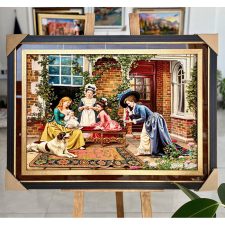 تابلو فرش ماشینی حیاط همسایه کد 4125