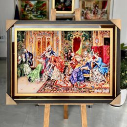 تابلو فرش ماشینی طرح فرانسوی ابراز عشق کد 4137