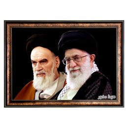 تابلو فرش امام خمینی و امام خامنه ای مقام معظم رهبری کد 7991