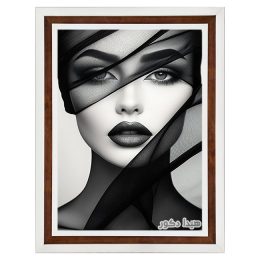 تابلو فرش مدرن طرح چهره سیاه و سفید کد 6775